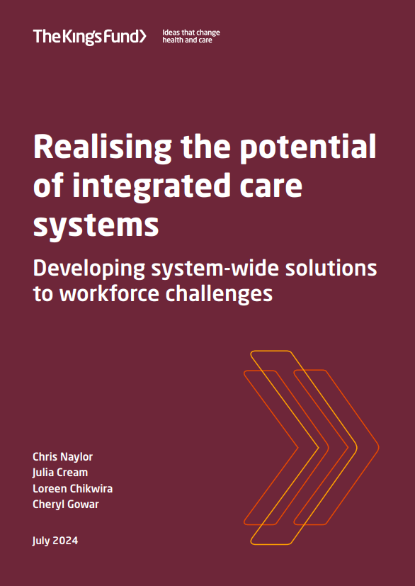Reproducci&oacute;n total de la portada del documento 'Realising the potential of integrated care systems'